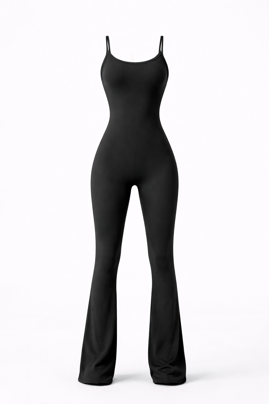 SCULPT FLARE STRAP JUMPSUIT