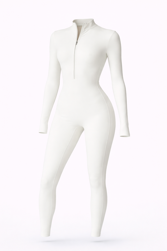 Sculpt Zip Long Sleeve Jumpsuit