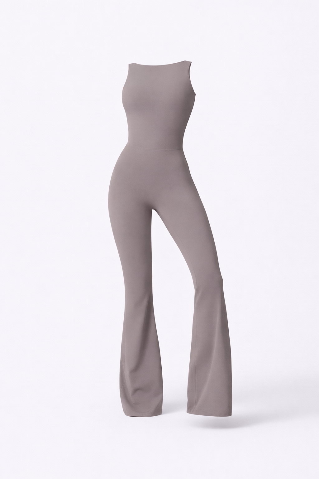SCULPT OPEN-BACK FLARE JUMPSUIT
