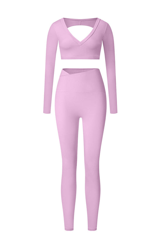 Élan High-Waisted Flared Leggings & Sports Bra Set