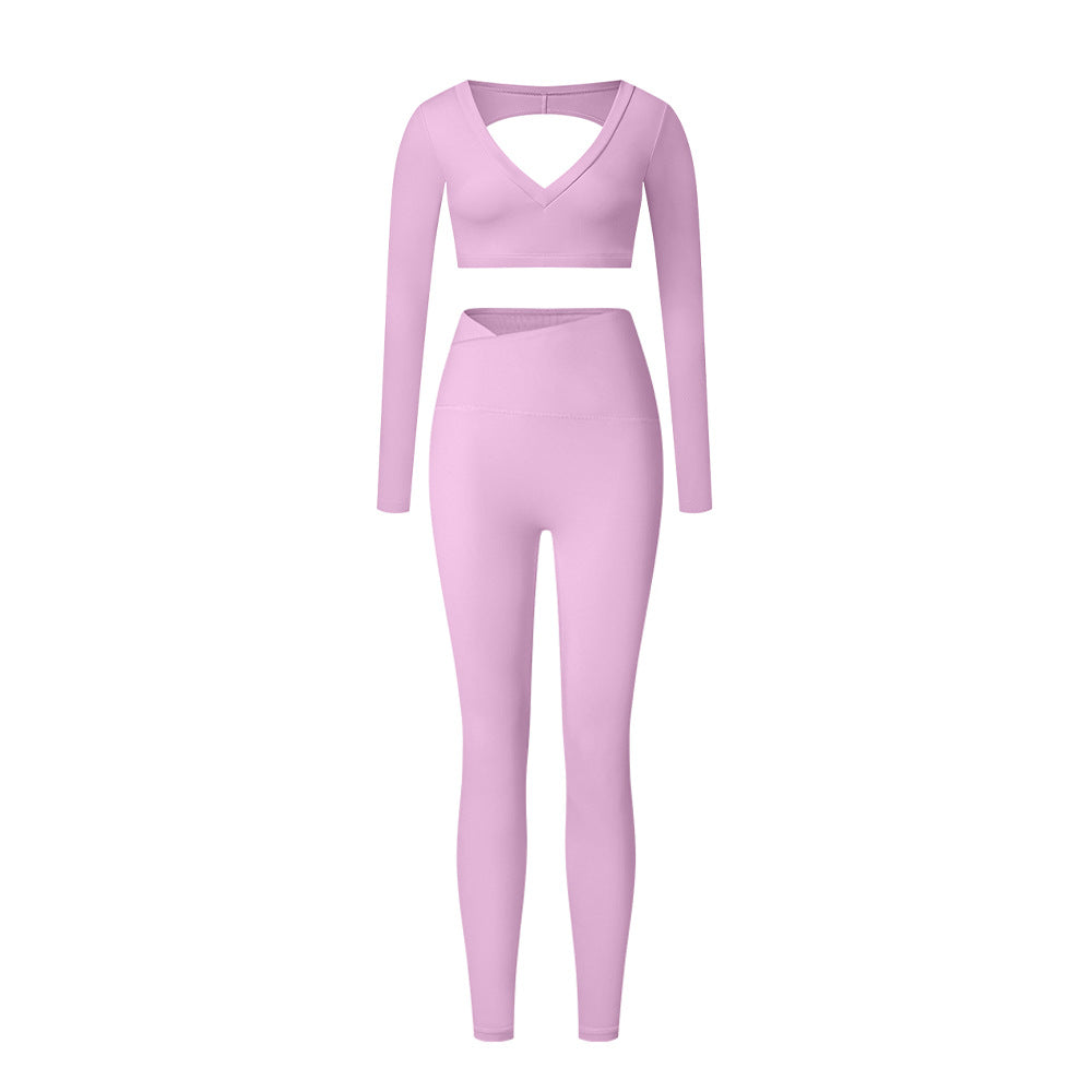 Élan High-Waisted Flared Leggings & Sports Bra Set